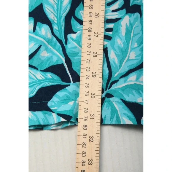 Kenny Flowers Shirt Mens 2XL Blue Floral Rayon Short Sleeve Button Up Island